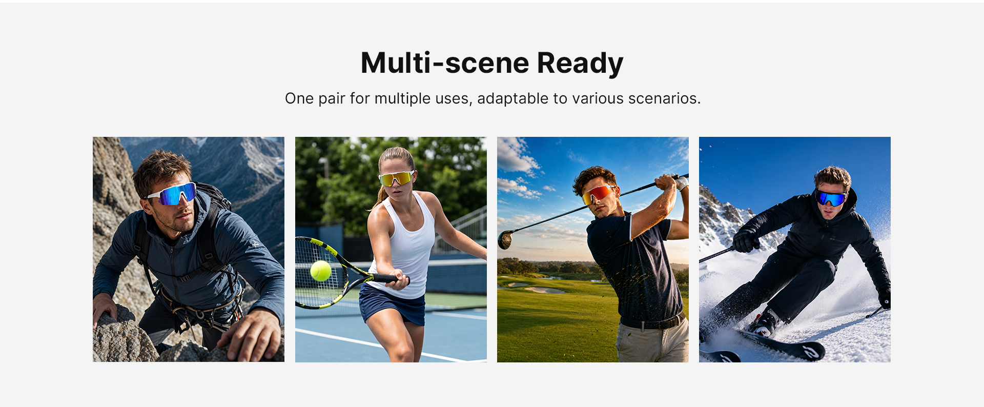 Multi-scene ready — hiking, cycling, and golf